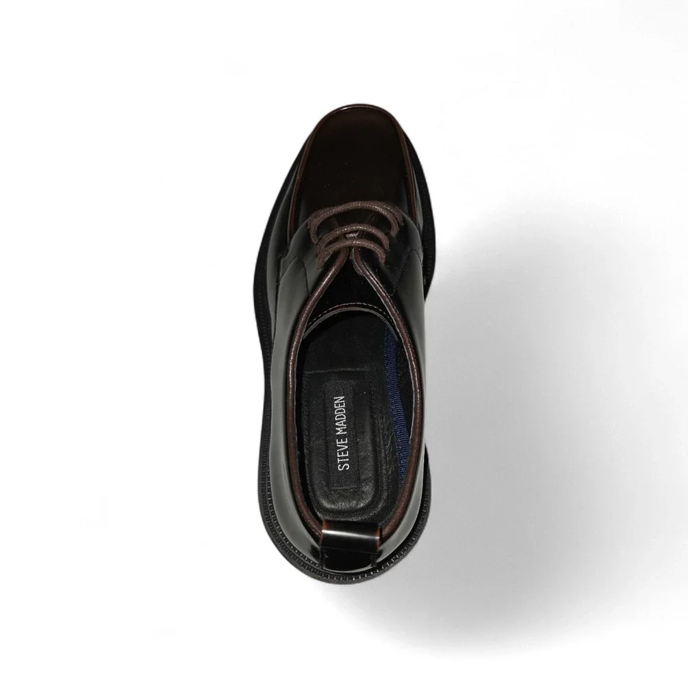 Steve Madden Nabil Mens Brown Moc Toe‎ Oxford Dress Shoes Size 9 Left Foot Only